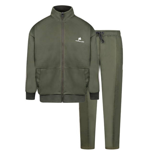 ELECTRIC BLACK TRACK SUIT JACKET GREEN